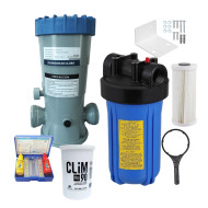 Kit de filtragem e desinfecção para água