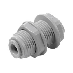 Conector bulkhead (com anteparo) engates 3/8” x 3/8” x rosca externa 20 mm Conector bulkhead (com anteparo) engates 3/8” x 3/8” x rosca externa 20 mm
