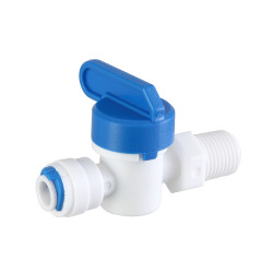 Registro com engate rápido para mangueiras de 1/4" x rosca M. 1/4" Registro com engate rápido para mangueiras de 1/4" x rosca M. 1/4"