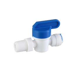 Registro com engate rápido para mangueiras de 1/4" x rosca M. 1/4" Registro com engate rápido para mangueiras de 1/4" x rosca M. 1/4"