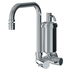 Torneira de parede com filtro acoplado 1865, metal cromado, 1/4" de volta, arejador móvel, Fani Torneira de parede com filtro acoplado 1865, metal cromado, 1/4" de volta, arejador móvel, Fani