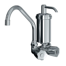 Torneira de parede com filtro acoplado 1868, metal cromado, Fani Torneira de parede com filtro acoplado 1868, metal cromado, Fani