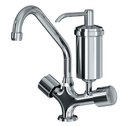 Torneira de mesa com filtro acoplado 1867, metal cromado, Fani Torneira de mesa com filtro acoplado 1867, metal cromado, Fani