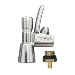 Válvula jato com protetor em latão cromado, para bebedouros de pressão, RVA Válvula jato com protetor em latão cromado, para bebedouros de pressão, RVA