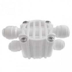 Válvula de corte para aparelhos de osmose reversa, engates 1/4" Válvula de corte para aparelhos de osmose reversa, engates 1/4"