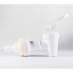 Torneira plástica branca para bebedouros Master e Mini, marca Libell Torneira plástica branca para bebedouros Master e Mini, marca Libell
