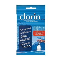 Pastilhas desinfetantes Clorin 1 mg para cantil, cartela com 10 pastilhas Pastilhas desinfetantes Clorin 1 mg para cantil, cartela com 10 pastilhas