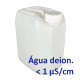 Água deionizada 10 L Condutividade < 1 uS/cm