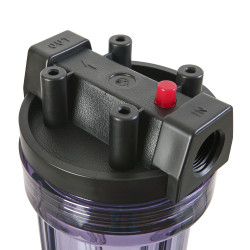 Carcaça para filtros de água 20" slim, transparente, rosca 3/4", com acessórios Carcaça para filtros de água 20" slim, transparente, rosca 3/4", com acessórios