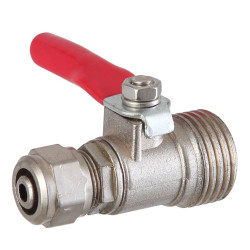 Registro metálico mini válvula de esfera rosca 1/2" x espigão mangueiras 3/8" Registro metálico mini válvula de esfera rosca 1/2" x espigão mangueiras 3/8"