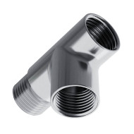 Tê cromado roscas 1/2" M x F x F, Blukit