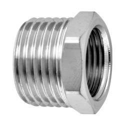 Bucha de redução cromada roscas 1/2" x 3/8", Blukit Bucha de redução cromada roscas 1/2" x 3/8", Blukit