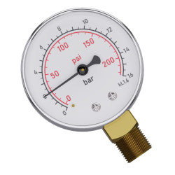 Manômetro Blukit em Aço Inox, rosca 1/4" Manômetro Blukit em Aço Inox, rosca 1/4"