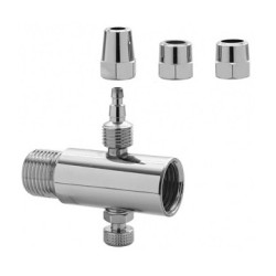 Válvula reguladora vazão (fluxo), roscas 1/2", com saída 90° para filtros, Blukit Válvula reguladora vazão (fluxo), roscas 1/2", com saída 90° para filtros, Blukit