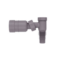 Adaptador articulado Blukit, 45° e 90° com retenção, para saída de esgoto Adaptador articulado Blukit, 45° e 90° com retenção, para saída de esgoto