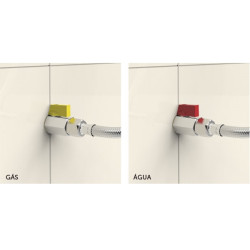Registro de esfera, 3/4", niquelado, água e gás, Blukit Registro de esfera, 3/4", niquelado, água e gás, Blukit