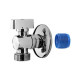 Torneira de esfera cromada 90° rosca 3/4" x 1/2", Blukit