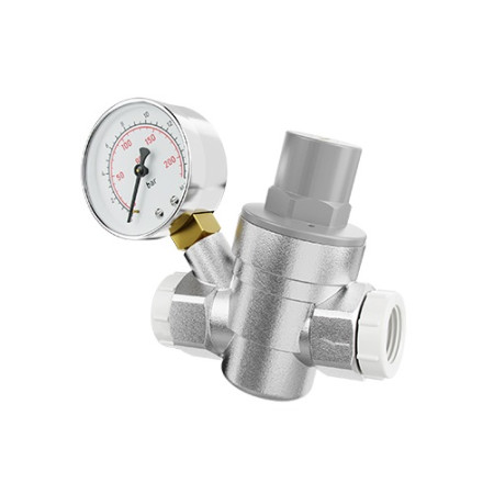 Válvula reguladora de pressão com manômetro Blukit