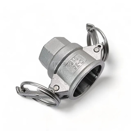 Camlock D Engate Rosca Femea BSP Inox 316 - 3/4 pol