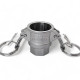 Camlock D Engate Rosca Femea BSP Inox 316 - 3/4 pol