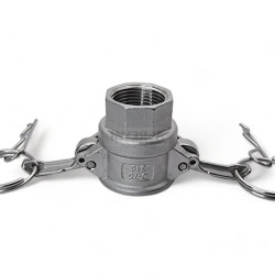 Camlock D Engate Rosca Femea BSP Inox 316 - 3/4 pol