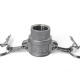 Camlock D Engate Rosca Femea BSP Inox 316 - 3/4 pol