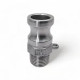 Camlock F Conector Rosca Macho BSP Inox 316 - 1/2 pol