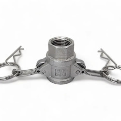 Camlock D Engate Rosca Femea BSP Inox 316 - 1/2 pol