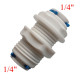 Conector bulkhead (com anteparo), engates 1/4” x 1/4” x rosca externa 16,5 mm