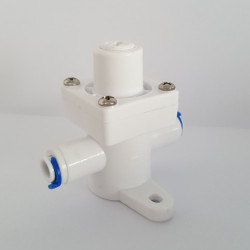Válvula plástica reguladora de pressão com engates rápidos de 3/8" Válvula plástica reguladora de pressão com engates rápidos de 3/8"