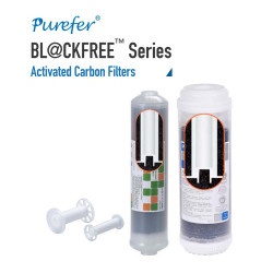 Filtro composto em linha, polipropileno e carvão ativado granulado, Purefer K0403-WH - K33-11", 5 micra Filtro composto em linha, polipropileno e carvão ativado granulado, Purefer K0403-WH - K33-11", 5 micra