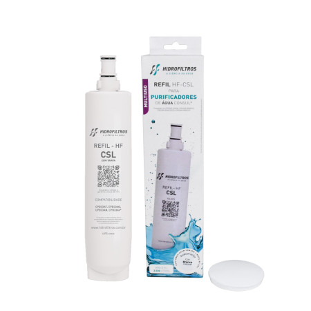 Refil Hidrofiltros HF-CSL, com tampa branca, compat. Consul CPB33
