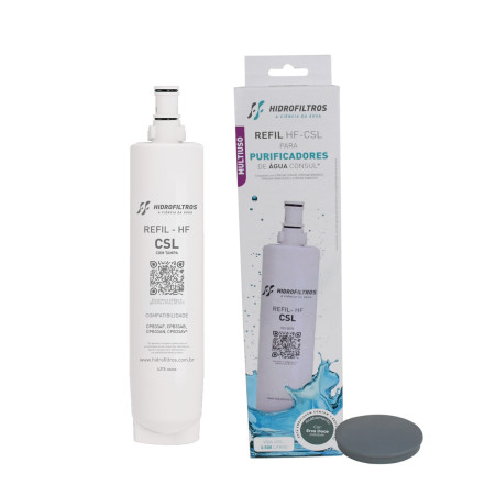 Refil Hidrofiltros HF-CSL, com tampa cinza, compat. Consul CPB33