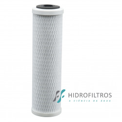 Refil carbon block 9.3/4" Hidrofiltros, 5 micra, para filtros de decloração Refil carbon block 9.3/4" Hidrofiltros, 5 micra, para filtros de decloração