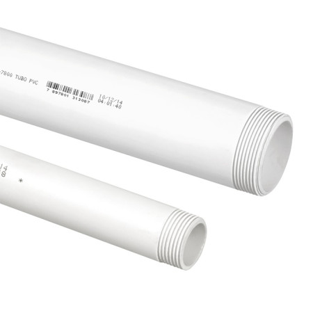 Tubo de PVC roscável 3/4", branco, metro, Krona