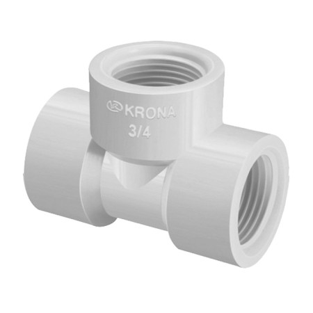 Tê roscável 3/4", PVC, Krona