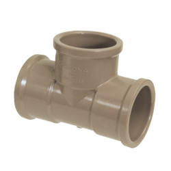 Tê PVC soldável 50 mm Krona Tê PVC soldável 50 mm Krona