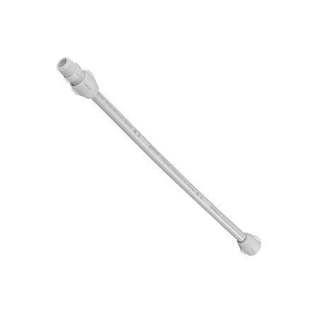 Engate flexível liso branco para água, 0,6 m, rosca 1/2", Krona