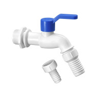 Torneira de esfera PVC tanque/jardim, ros. 1/2"-3/4", 1/4 volta, Krona Torneira de esfera PVC tanque/jardim, ros. 1/2"-3/4", 1/4 volta, Krona