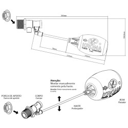 Boia para bebedouros rosca 1/2" Krona  Boia para bebedouros rosca 1/2" Krona