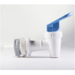Torneira plástica branca e azul para bebedouros Master e Mini, marca Libell Torneira plástica branca e azul para bebedouros Master e Mini, marca Libell