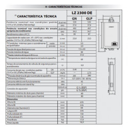 Aquecedor de água a gás Lorenzetti LZ 2300DE, digital, branco, GLP Aquecedor de água a gás Lorenzetti LZ 2300DE, digital, branco, GLP