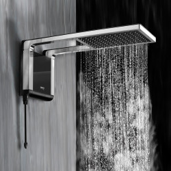 Chuveiro Lorenzetti Acqua Storm Ultra, preto e cromado, 7800 W, 220V Chuveiro Lorenzetti Acqua Storm Ultra, preto e cromado, 7800 W, 220V