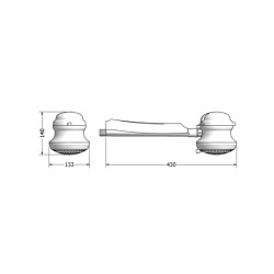 Chuveiro Lorenzetti Loren Bello, 127V/5500W, branco, c/ cano Chuveiro Lorenzetti Loren Bello, 127V/5500W, branco, c/ cano