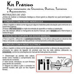 Kit Prático Lorenzetti, para instalação de duchas, chuveiros, torneiras e aquecedores Kit Prático Lorenzetti, para instalação de duchas, chuveiros, torneiras e aquecedores