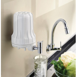 Filtro de água Lorenzetti Loren Acqua POU 5", branco, com torneira Filtro de água Lorenzetti Loren Acqua POU 5", branco, com torneira