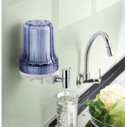 Filtro de água Lorenzetti Loren Acqua POU 5", transparente, com torneira Filtro de água Lorenzetti Loren Acqua POU 5", transparente, com torneira