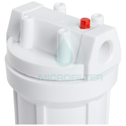 Carcaça 9.3/4" transparente com válvula de alívio, r. 3/4", chave, suporte, Microfilter Carcaça 9.3/4" transparente com válvula de alívio, r. 3/4", chave, suporte, Microfilter