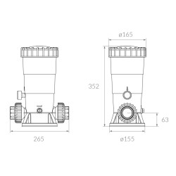 Dosador de cloro de passagem Vulcano