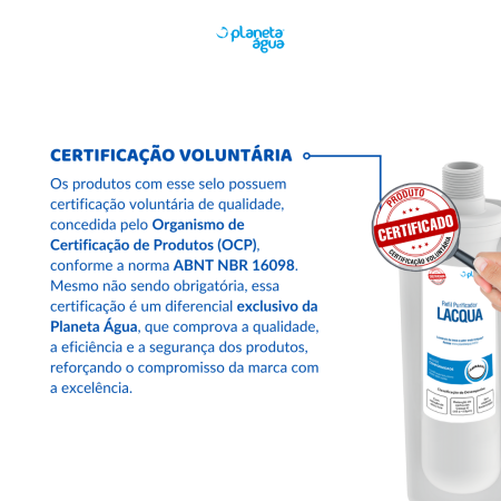 REFIL LACQUA - PLANETA ÁGUA - PARA PURIFICADOR LATINA